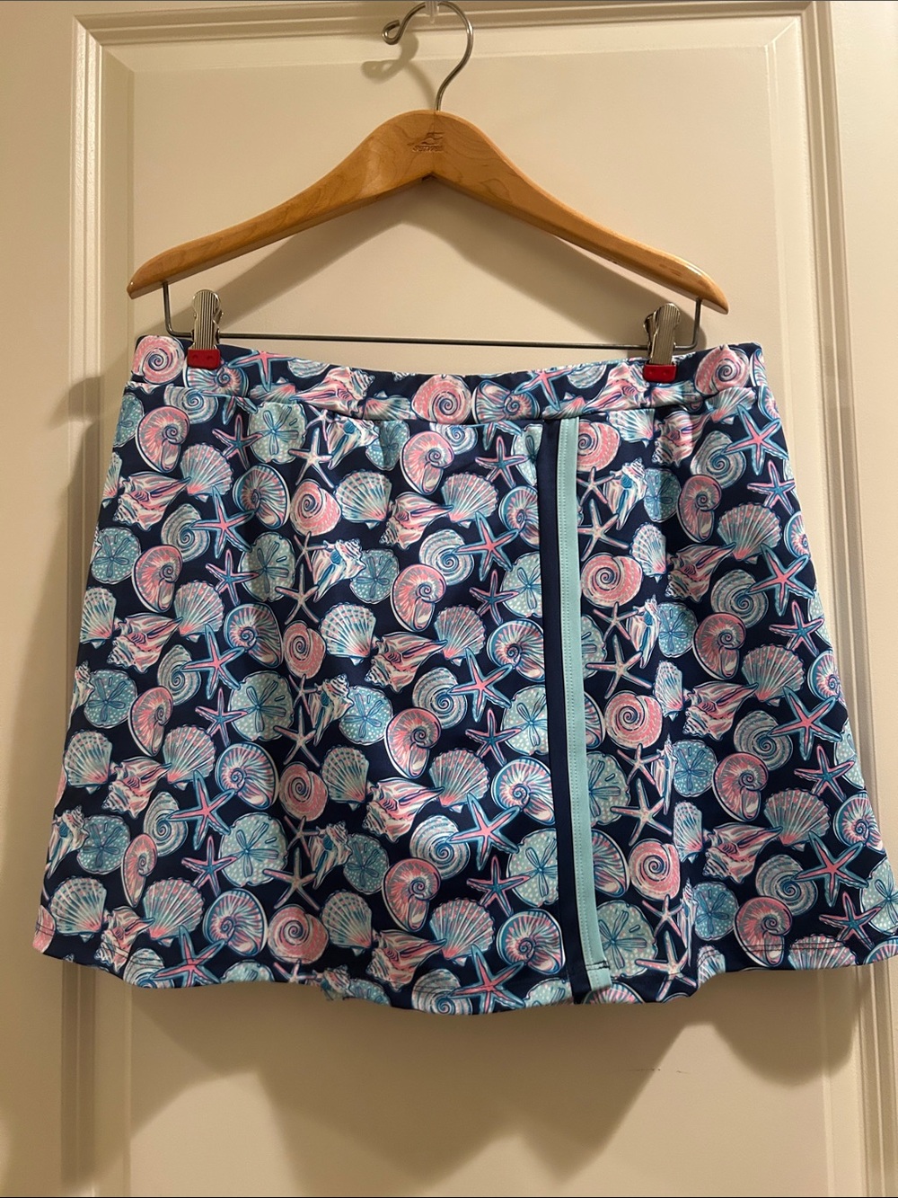 Simply Southern Pastel Seashell Print Skort Tennis Preppy PickleBall Golf XL